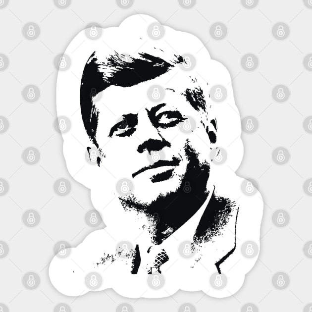 John F. Kennedy Portrait 35th US President Sticker by Emma